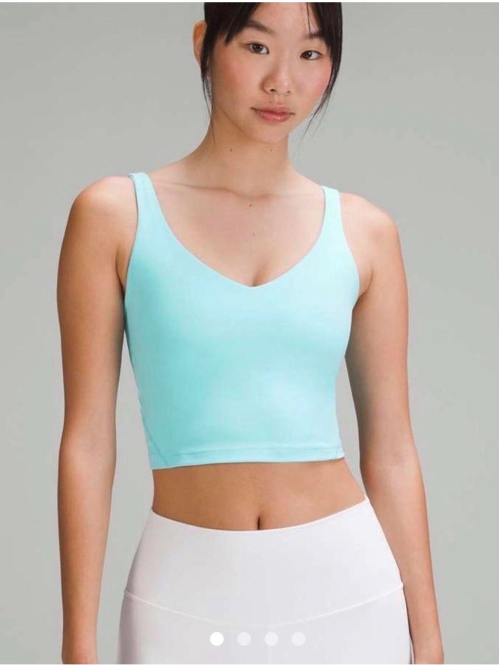 Lululemon Align Light Aqua V-Neck Cropped Tank Top